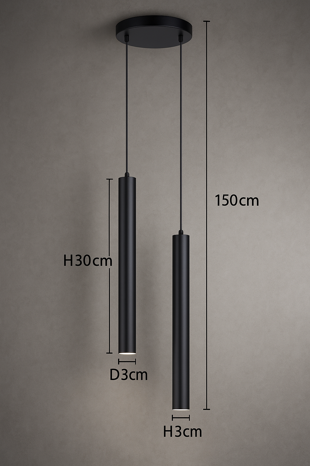 Noir Drop Pendant Lights