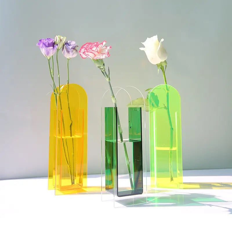 Fluorescent Acrylic Vases