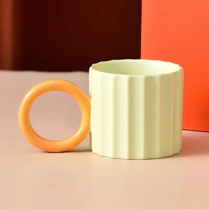 Ripple Swirl Ceramic Coffee Mugs