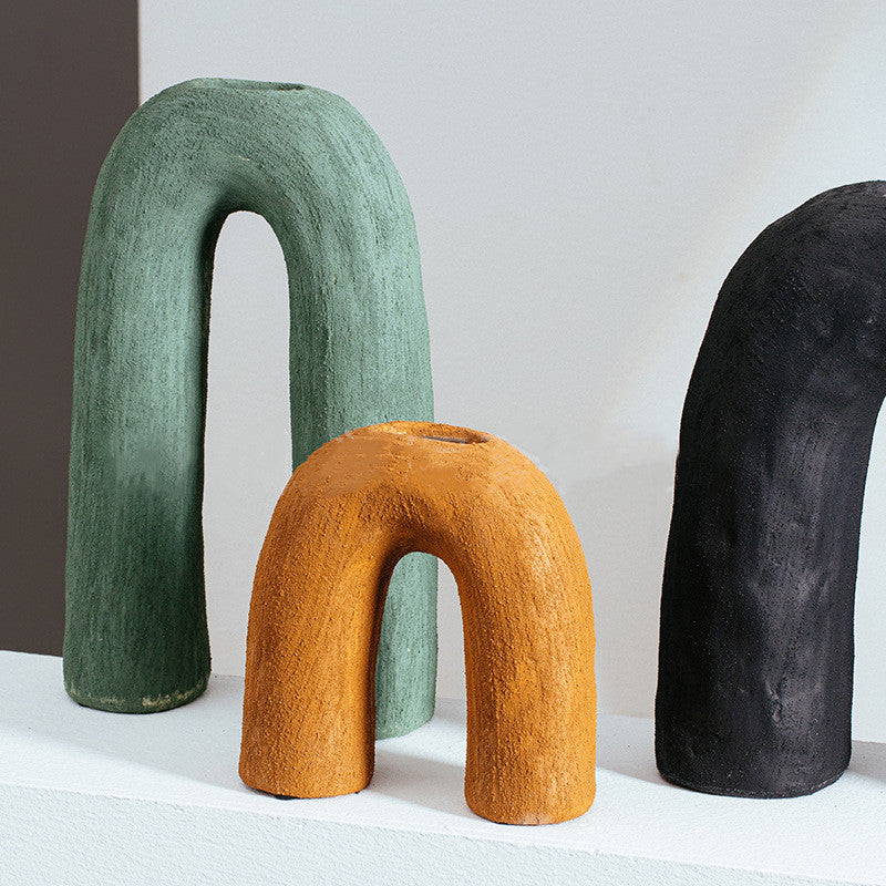 Ceramic Arched Flower Vases