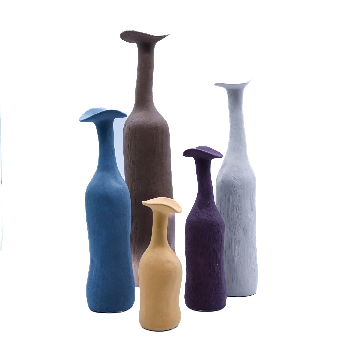 Circular Pillar Shaped Morandi Vases