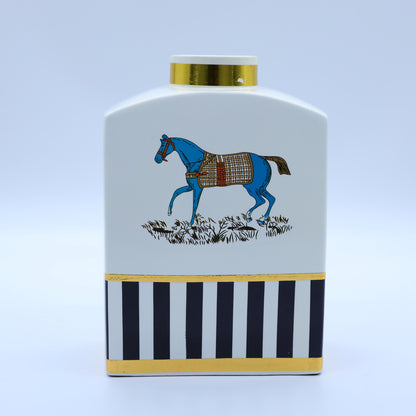 Horse Patterned Luxury Vase