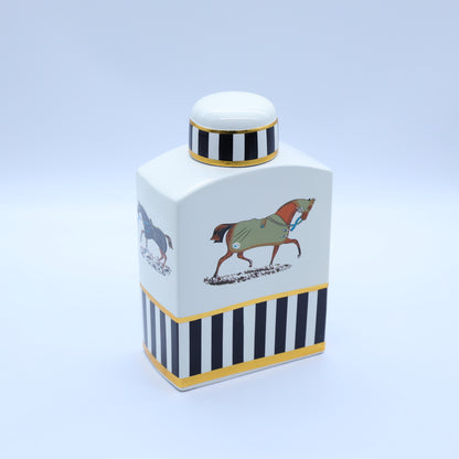 Horse Patterned Luxury Vase