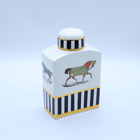 Horse Patterned Luxury Vase