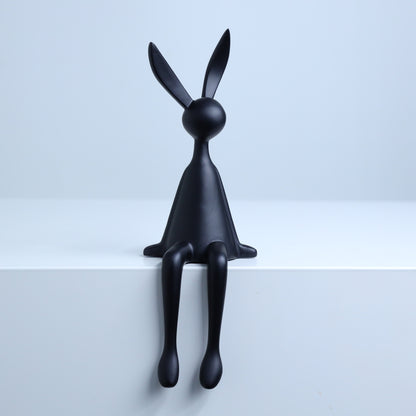 Elegantly Sitting Rabbit Duo