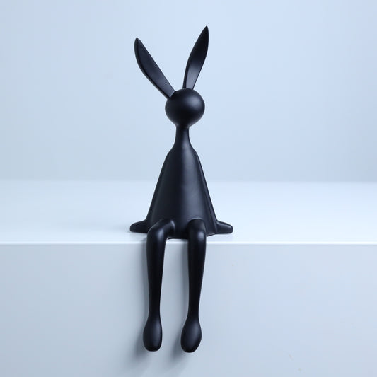Elegantly Sitting Rabbit Duo