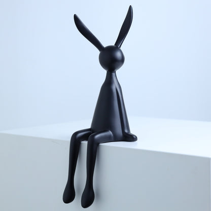 Elegantly Sitting Rabbit Duo