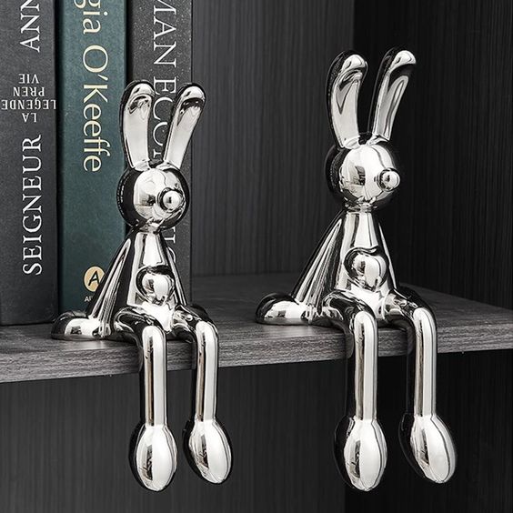 Love-Struck Sitting Rabbits