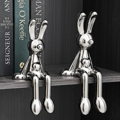 Love-Struck Sitting Rabbits