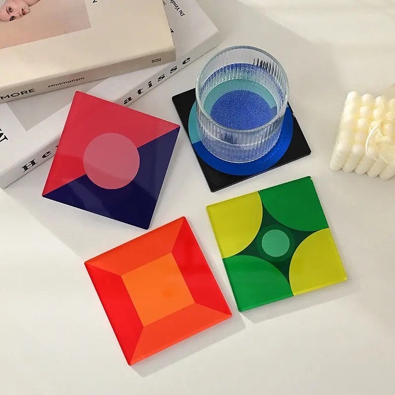 Geometric Harmony Cup Coasters- Set of 4