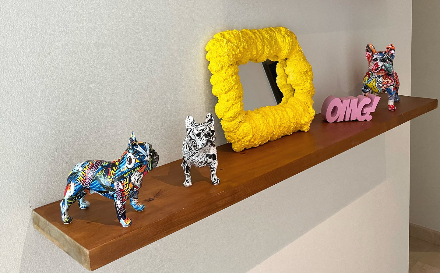 Grafitti-Style Bulldog Figurines
