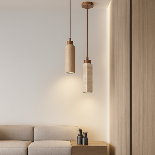 Travertina Duo Pendant Lights