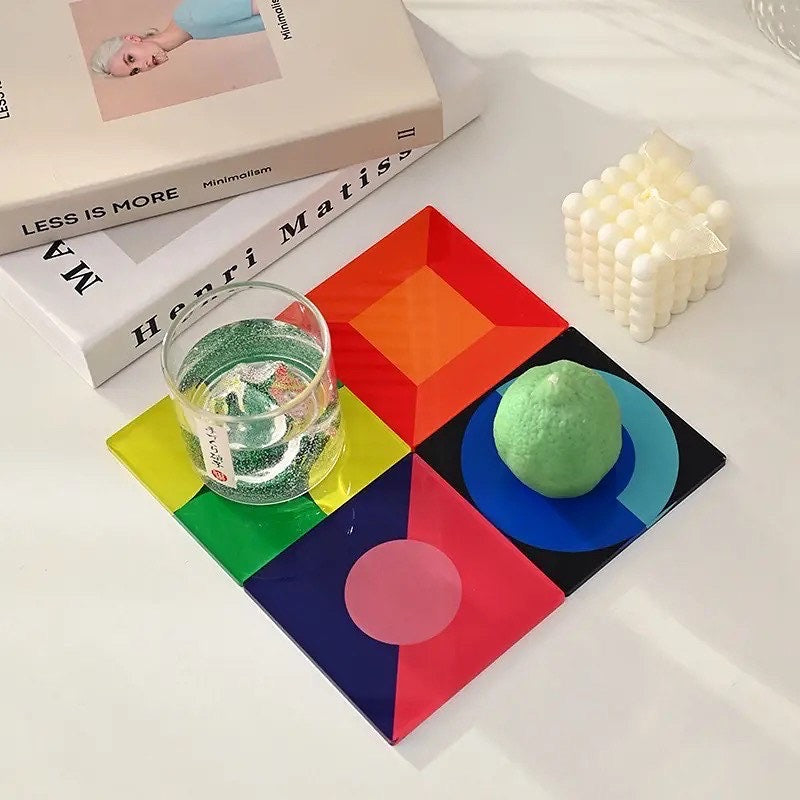 Geometric Harmony Cup Coasters- Set of 4