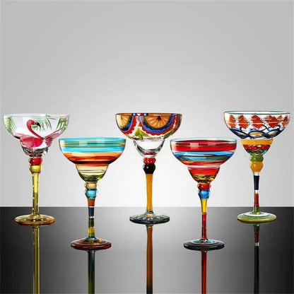 Color Whirl Cocktail Glasses