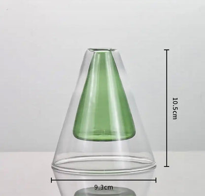 Colorful Double Glass Vases