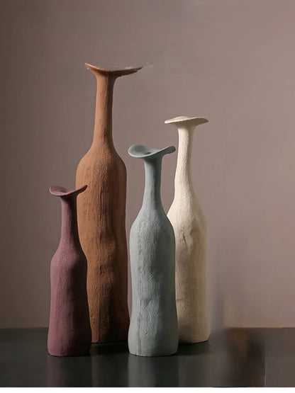 Circular Pillar Shaped Morandi Vases