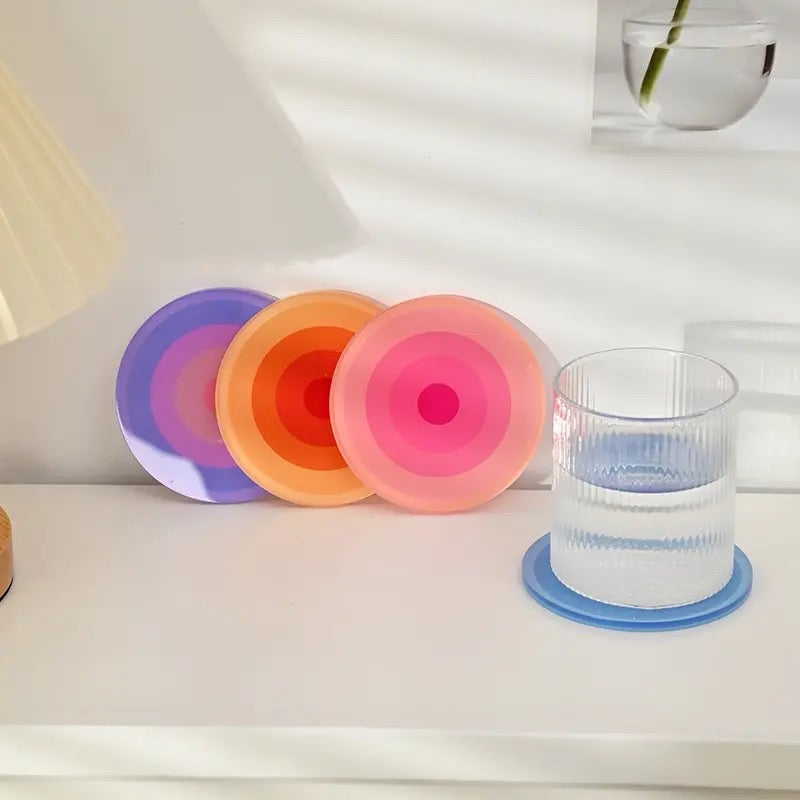 Circular Illusion Acrylic Coasters