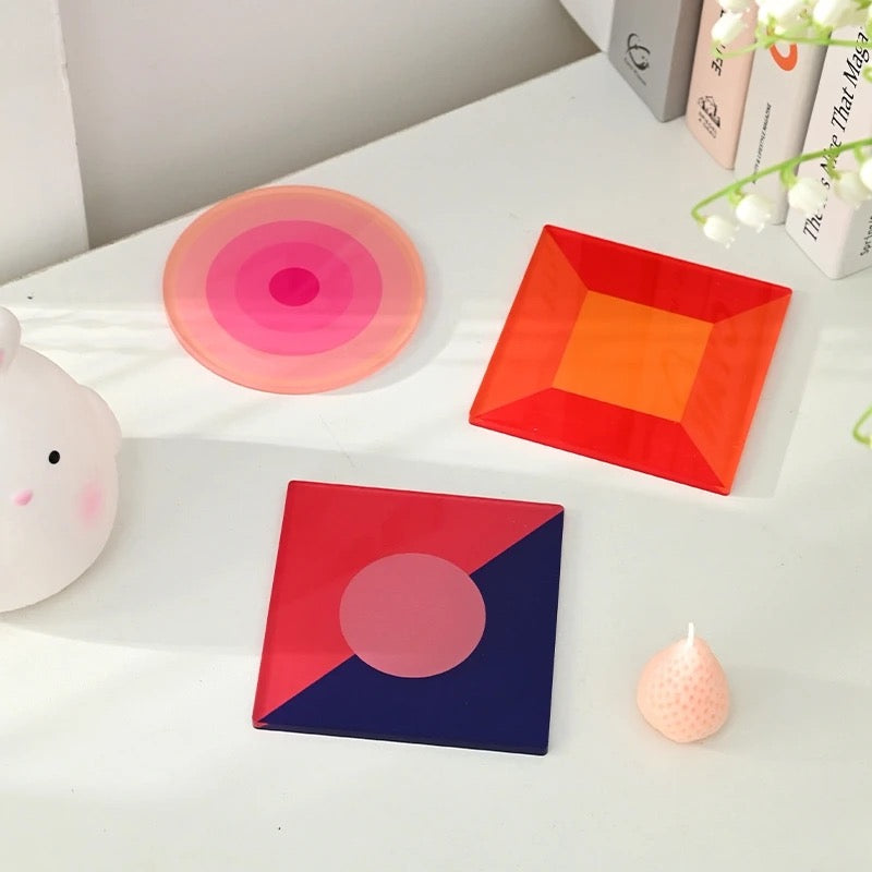 Geometric Harmony Cup Coasters- Set of 4