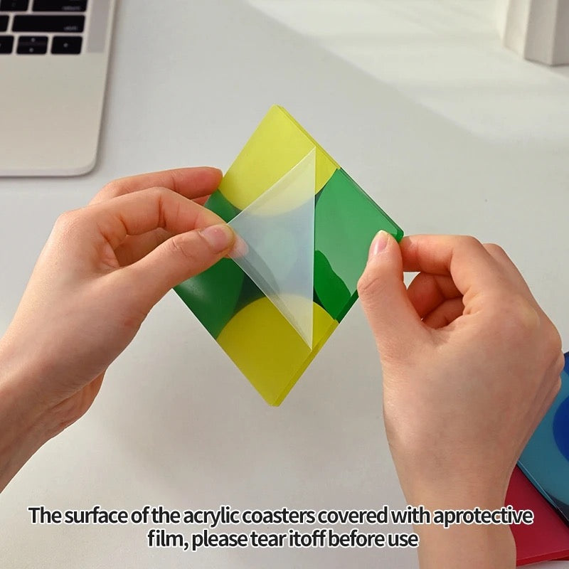 Geometric Harmony Cup Coasters- Set of 4