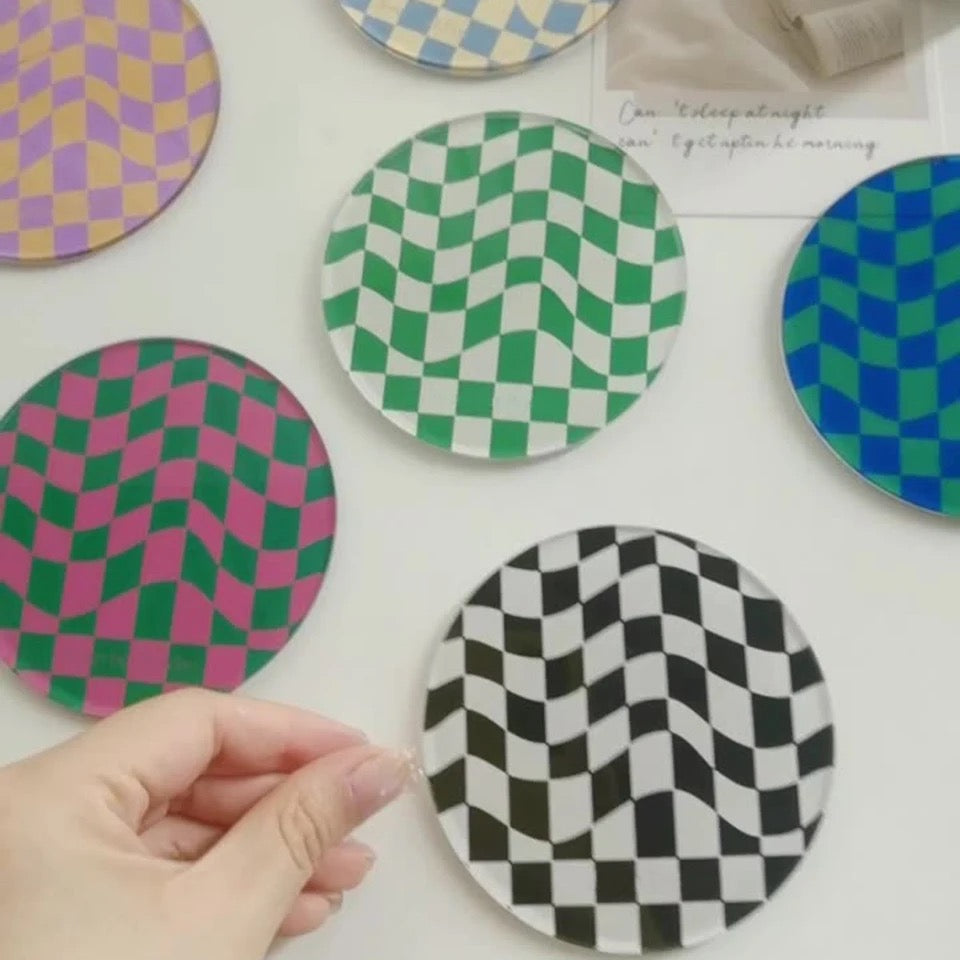 Checkered Cup Coasters