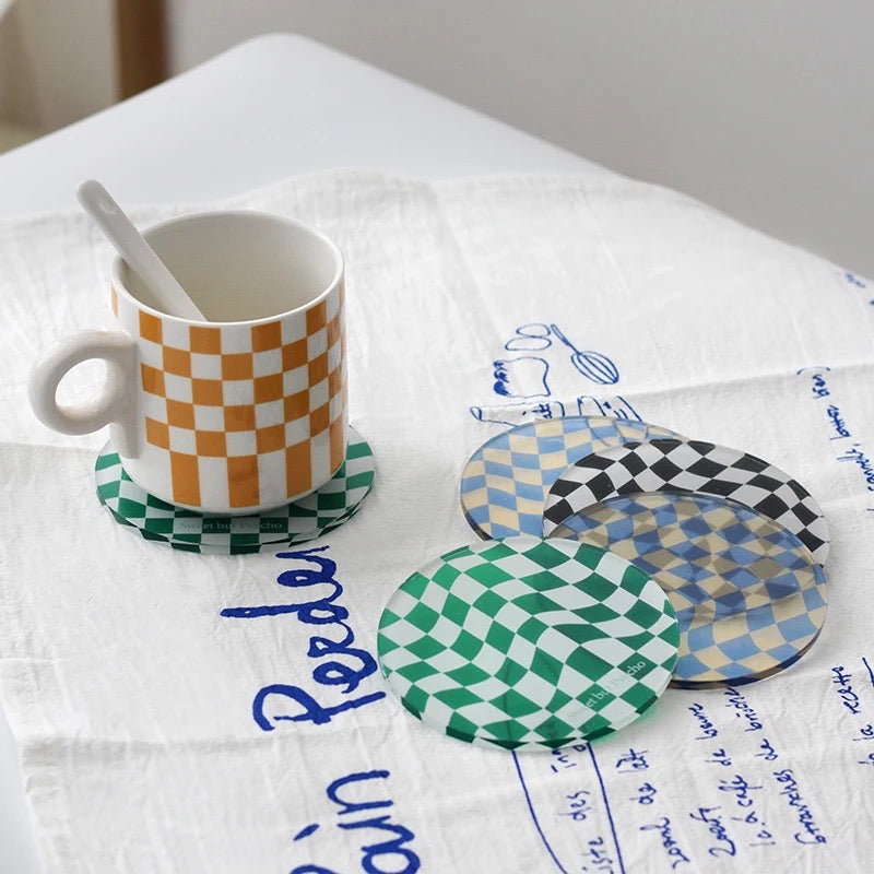 Checkered Cup Coasters