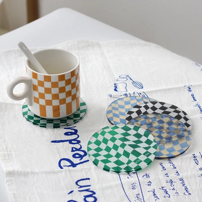 Checkered Cup Coasters