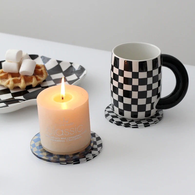 Checkered Cup Coasters