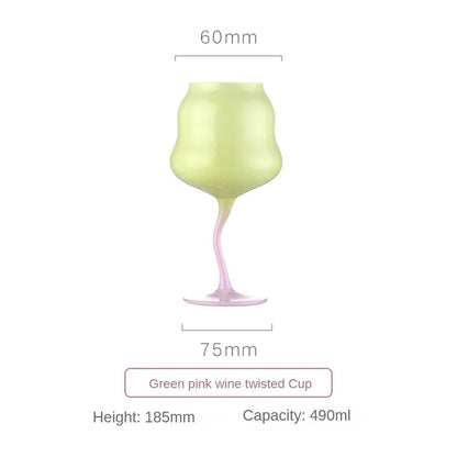 Rainbow Twist Wine Glasses