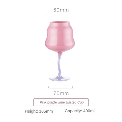 Rainbow Twist Wine Glasses