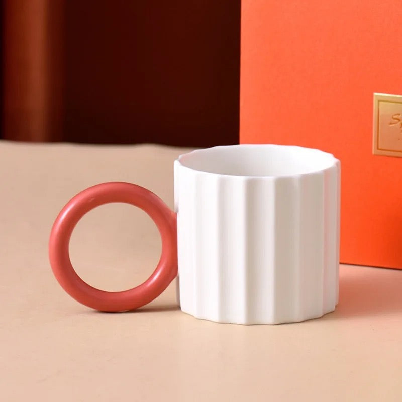 Ripple Swirl Ceramic Coffee Mugs