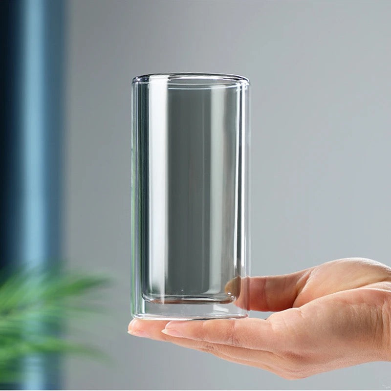 Color Fusion Double Glass Cups