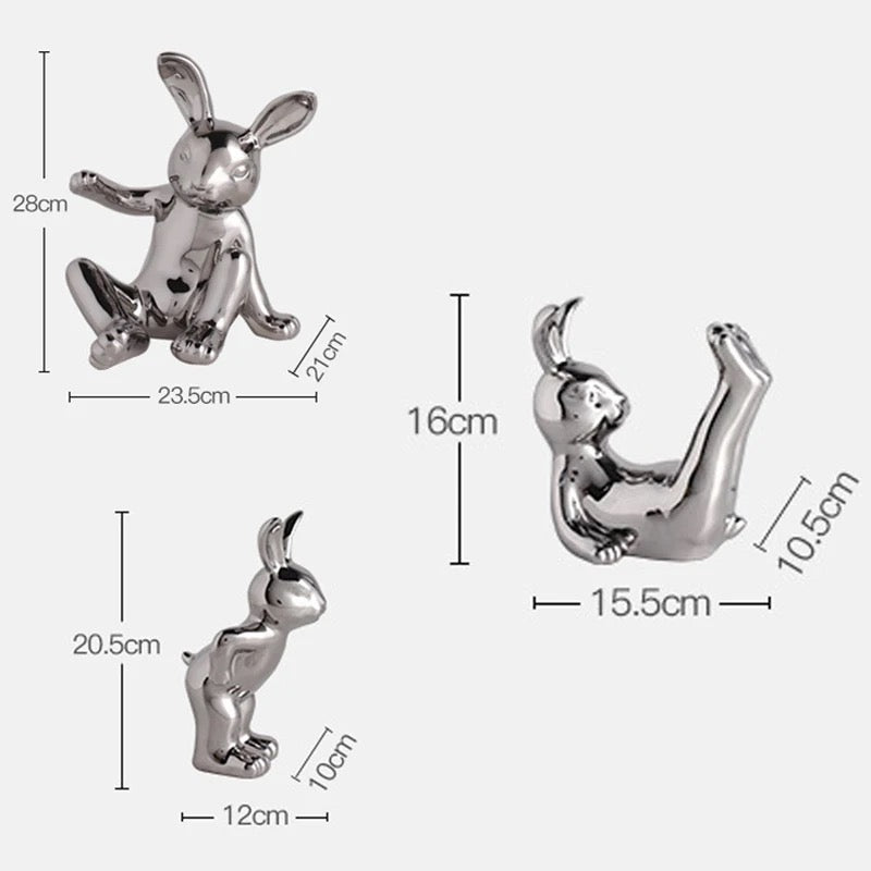 Bunny Bliss Wine Glass & Bottle Holder Set Of 3
