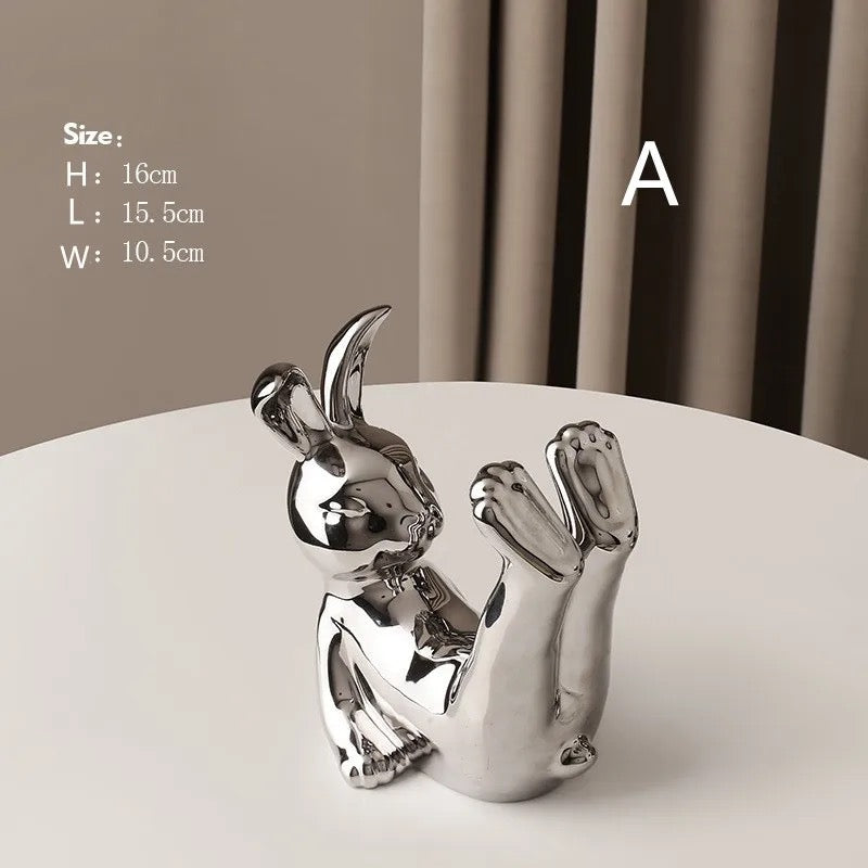 Bunny Bliss Wine Glass & Bottle Holder Set Of 3