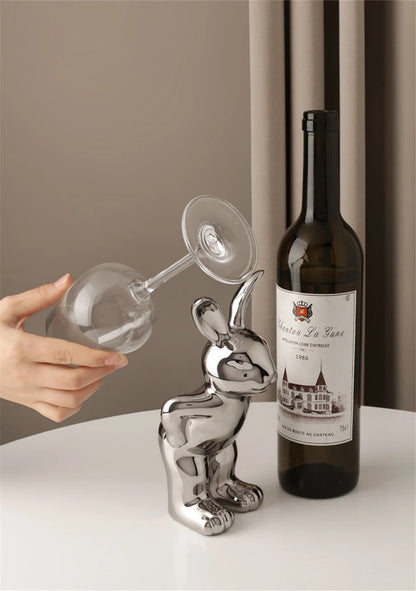 Bunny Bliss Wine Glass & Bottle Holder Set Of 3