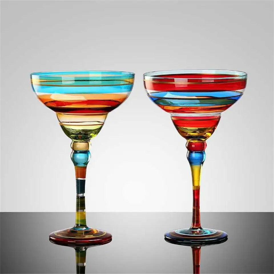 Color Whirl Cocktail Glasses
