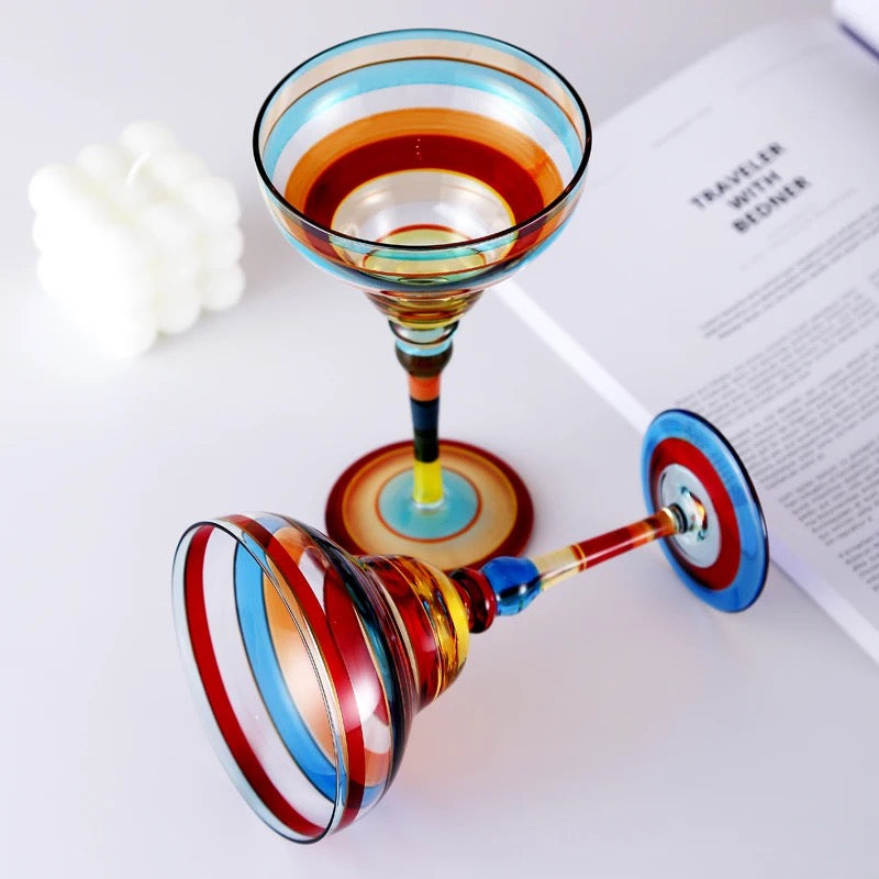 Color Whirl Cocktail Glasses