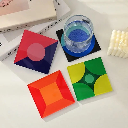 Geometric Harmony Cup Coasters- Set of 4