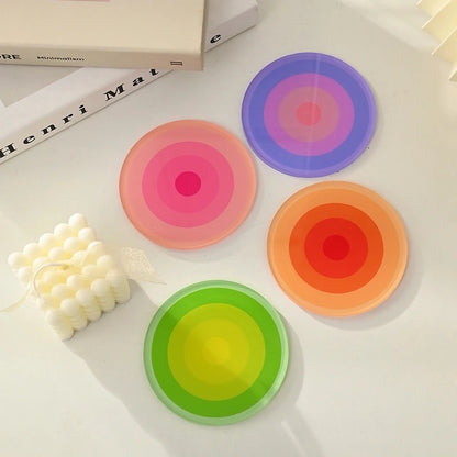 Circular Illusion Acrylic Coasters