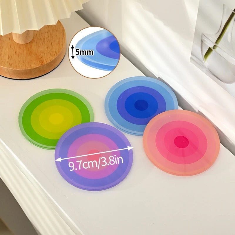 Circular Illusion Acrylic Coasters