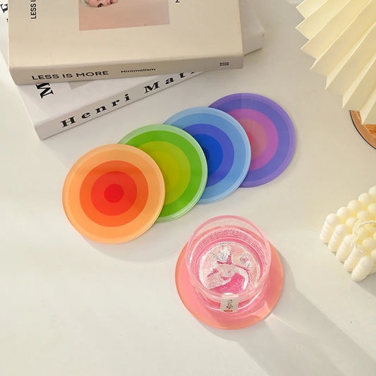 Circular Illusion Acrylic Coasters