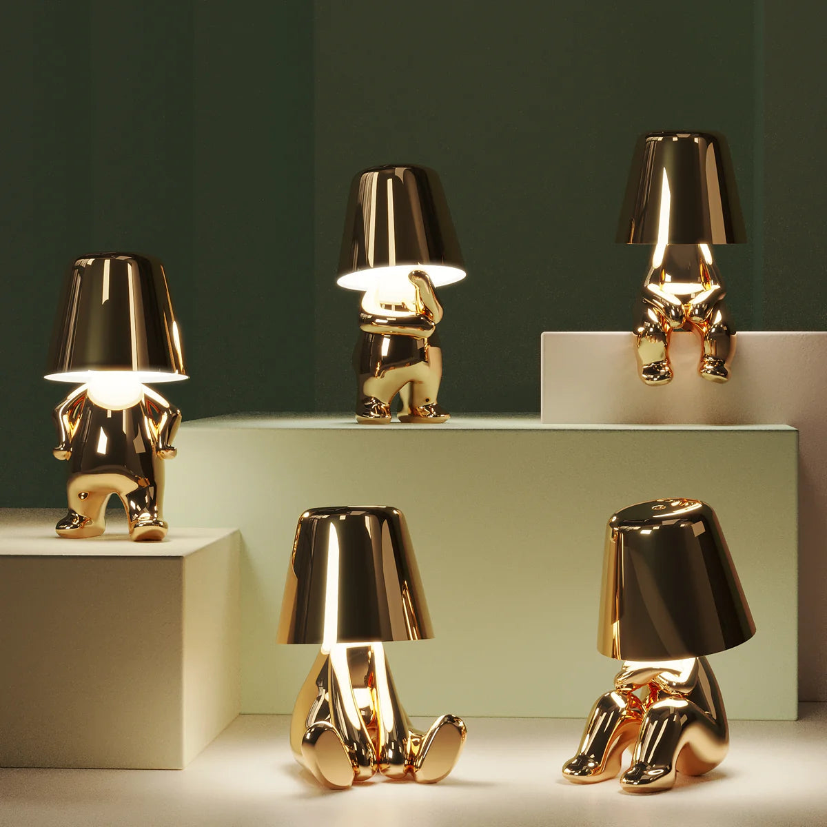 Thinker Man Table Lamps