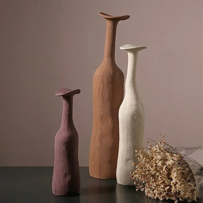 Circular Pillar Shaped Morandi Vases