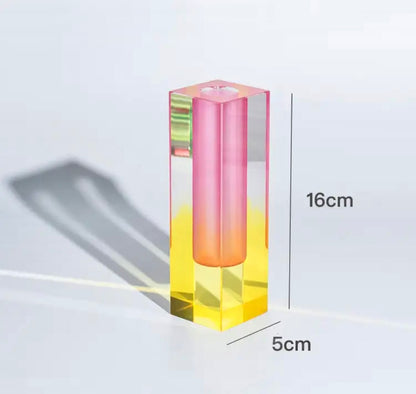 Rainbow Acrylic Candle Holders