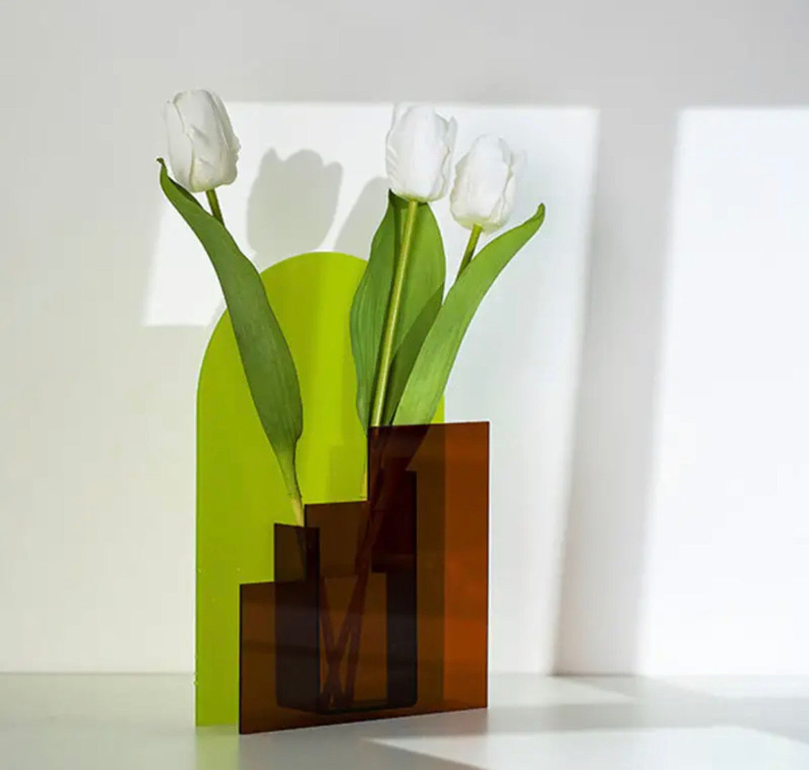 Prism Shaped Acrylic Vases