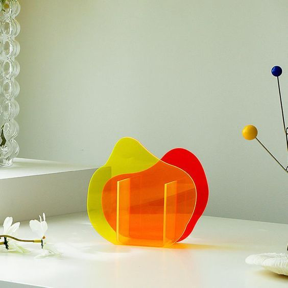 Prism Shaped Acrylic Vases