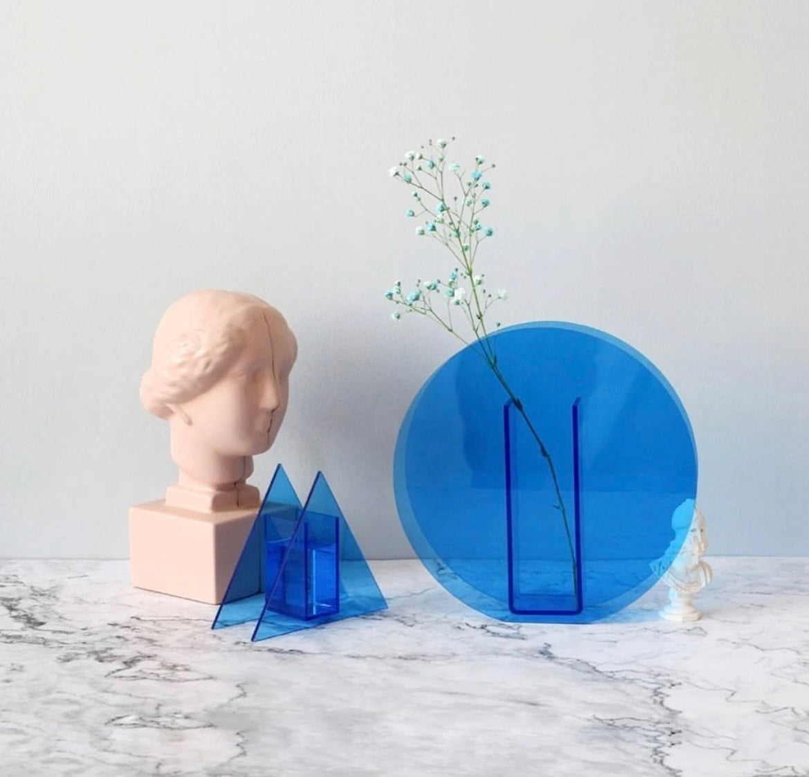 Prism Shaped Acrylic Vases