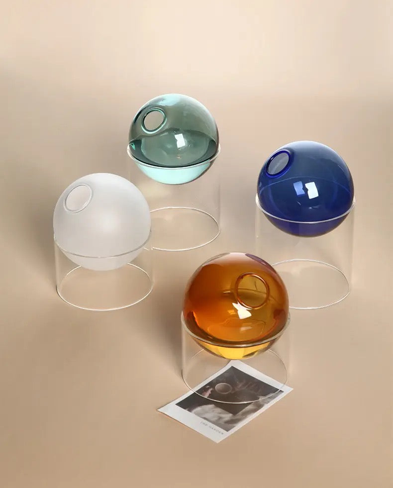 Bubble Glass Blooms Flower Vases