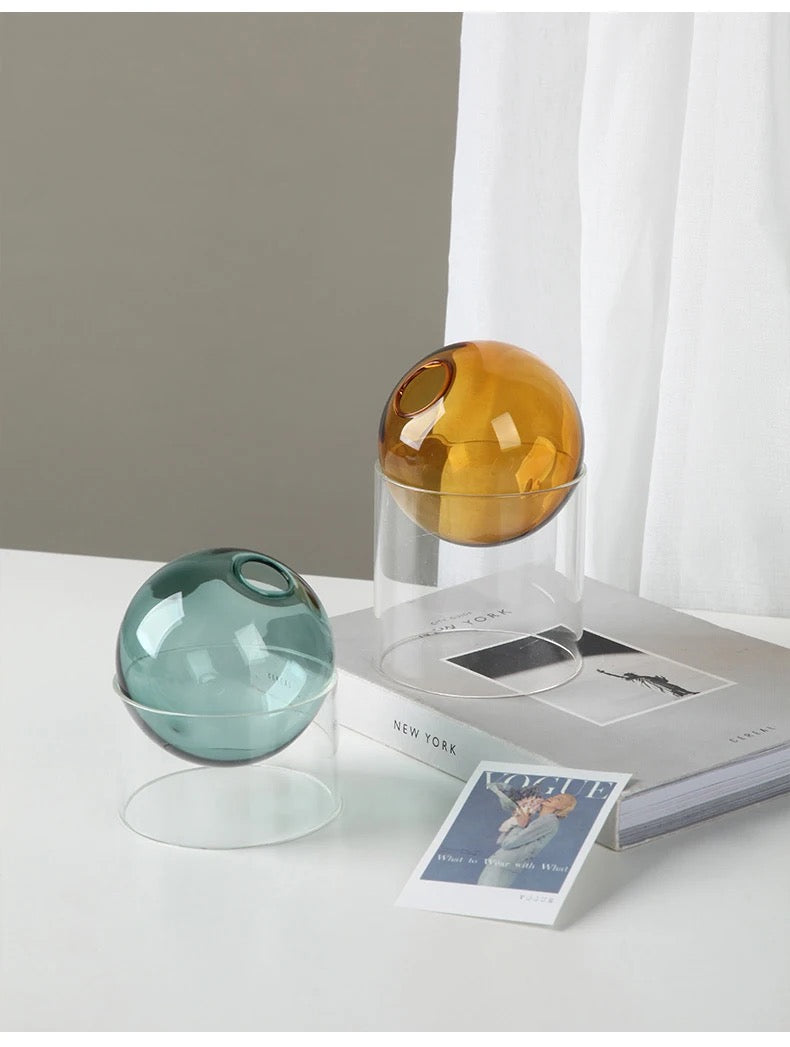 Bubble Glass Blooms Flower Vases