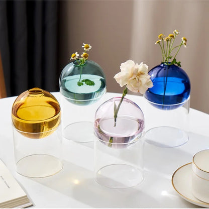 Bubble Glass Blooms Flower Vases
