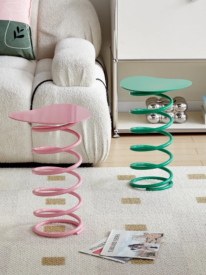 Color Splash Metallic Spring Side Table